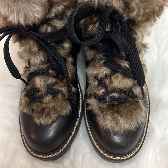 Lands End Womens 477938 Faux Fur Lined Cuff Boots Fisherman Core D20 - Picture 6 of 10